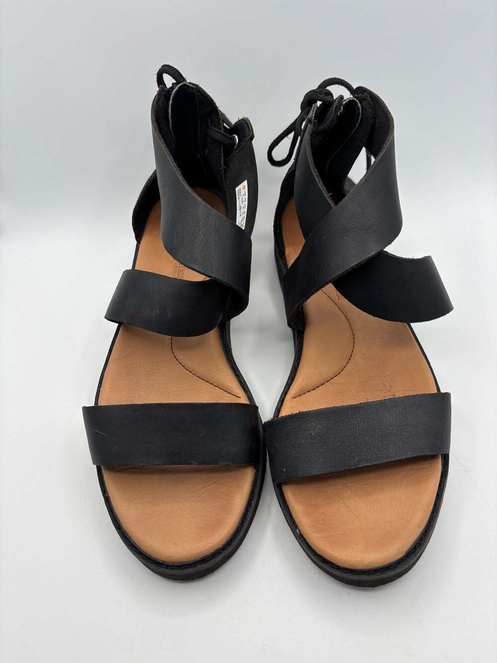 Timberland Women's Black Leather SensorFlex Comfort System Sandals Size 9